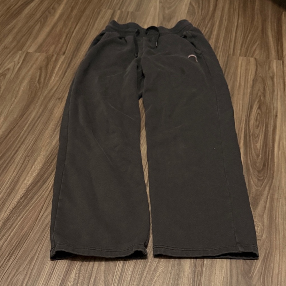 Puma Black wide leg un cuffed sweat pants